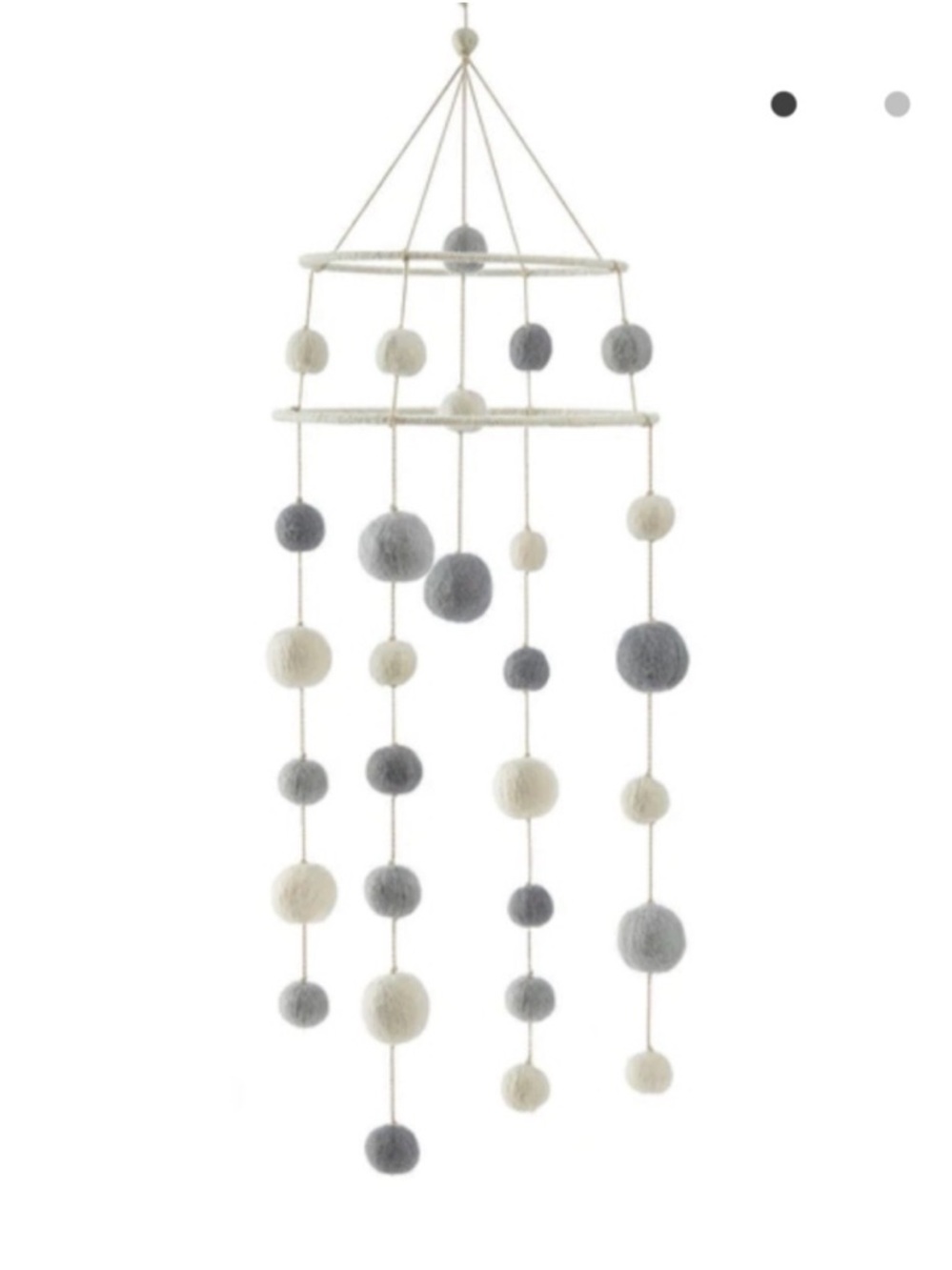 Pehr Dream-a-little dream Neutral Gray & Cream Felt Pom Mobile
